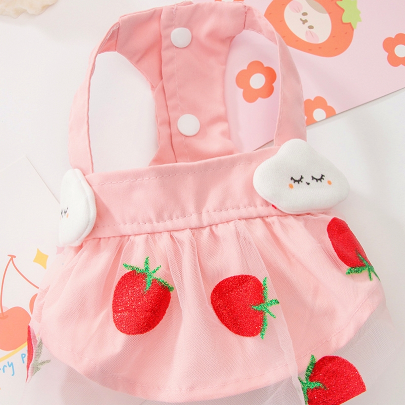 Hunde prinsesse kjole sød kæledyr hunde netkjole killing hvalp kæledyr nederdel sommer hundekjole sløjfe blonder koreansk puddel chihuahua hundetøj: M / Lyserød