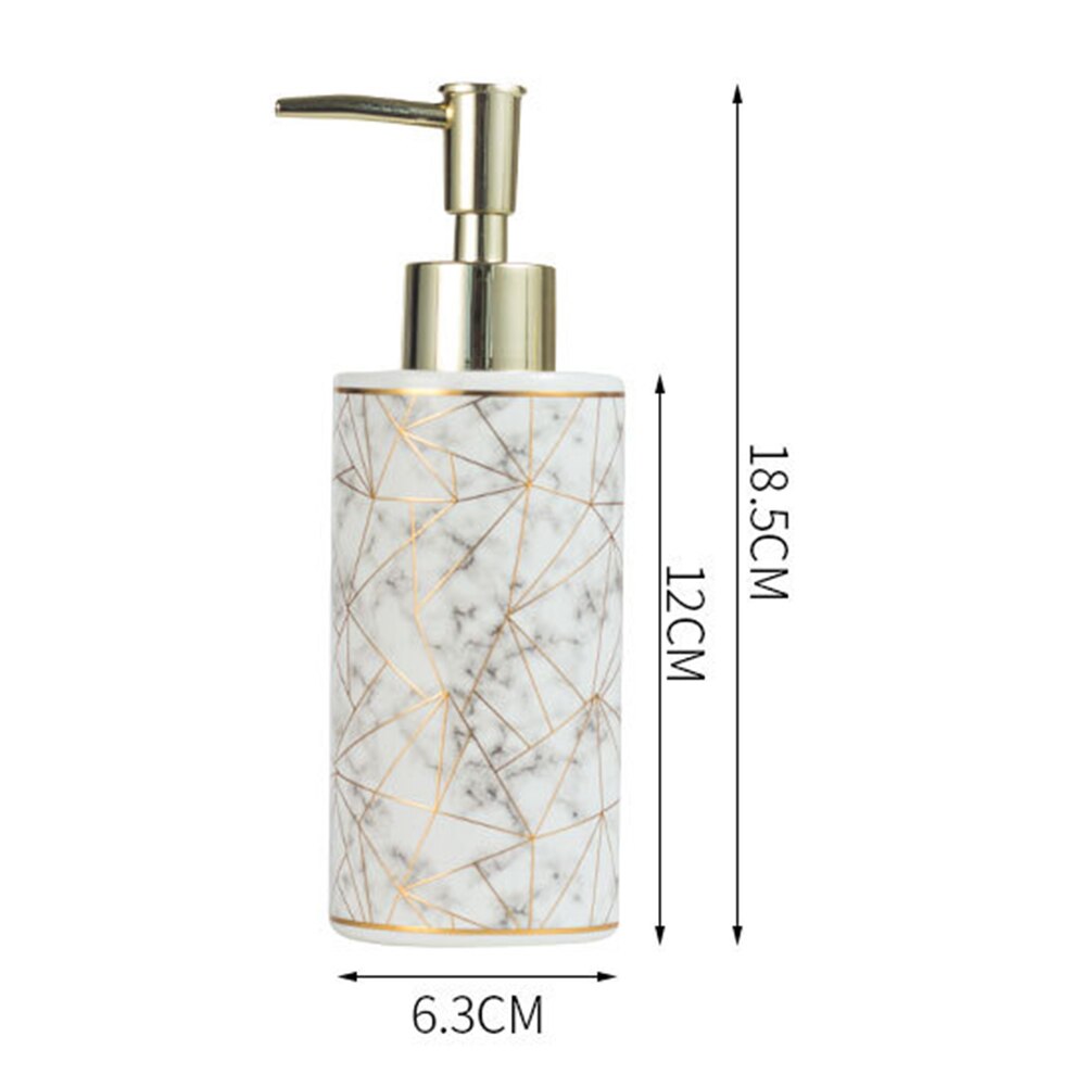 Salg: 300ml stilfulde marmor keramiske lotion shampoo flydende sæbe dispenser pumpe flaske