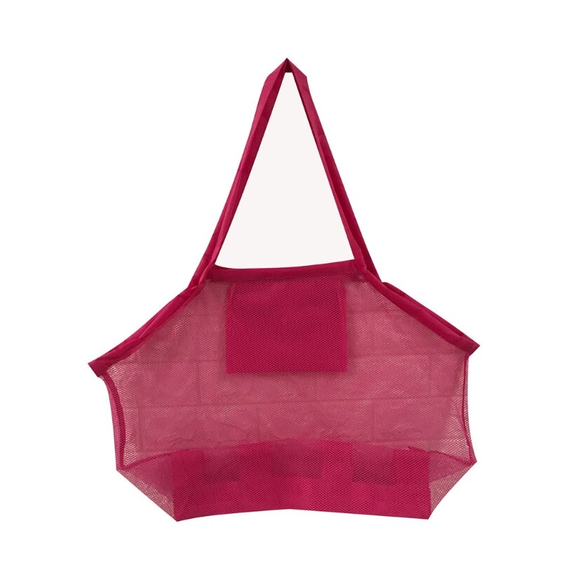 1Pc Mesh Strandtas Extra Grote Netto Tote Voor Kid &#39;S Zand Zwembad Benodigdheden Big Size Quick droge Shell Opslag: R