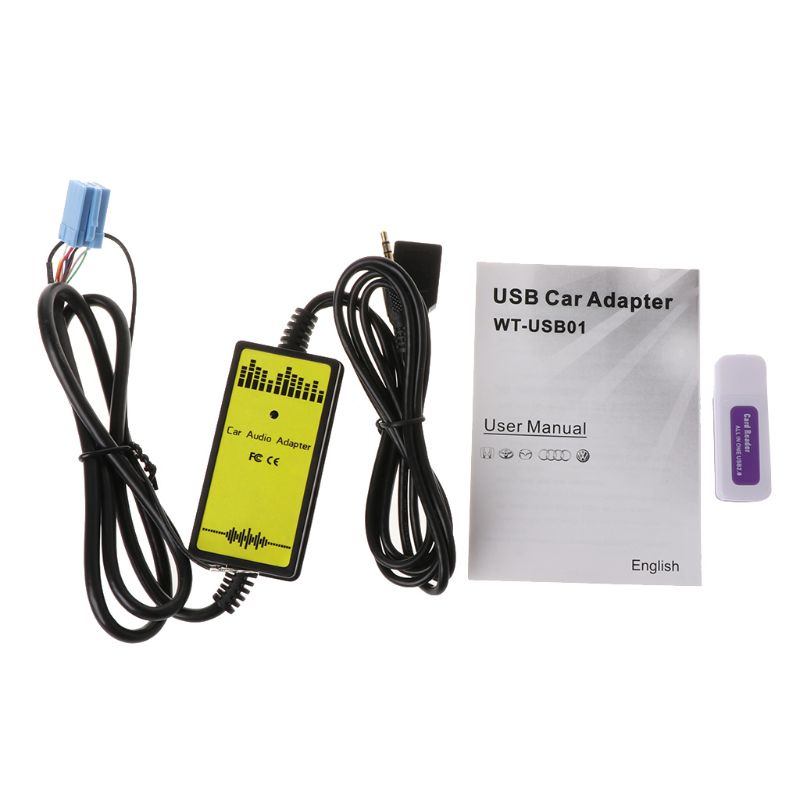 Car Audio MP3 Interface CD Adapter Changer AUX SD USB Data Cable Mini 8P