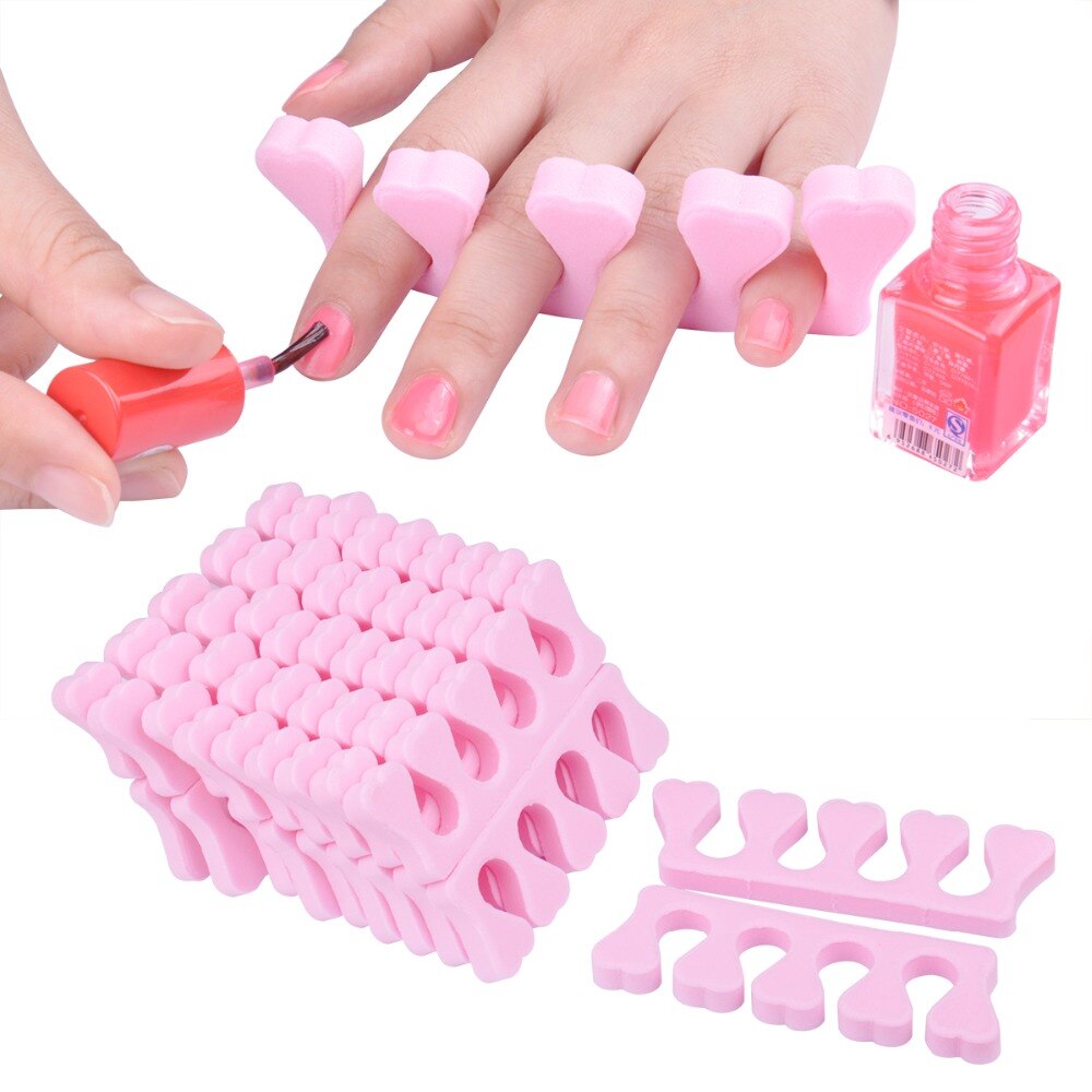 Biutee 200 stks/partij Soft Foam Sponge Vinger Teen Separator Manicure Voor DIY Nail Art Salon Gereedschappen Voeten Care Manicure Pedicure gereedschap