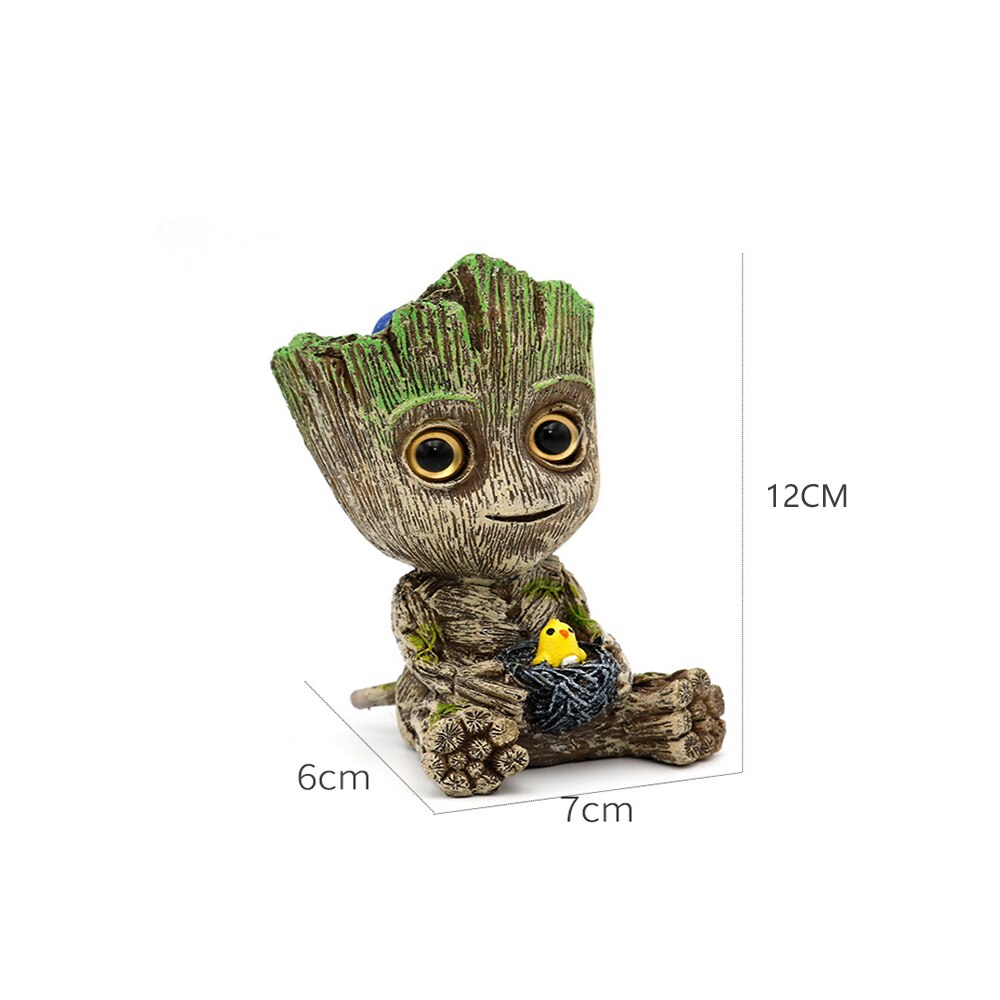 Mini Lovely Cartoon Tree Man Aquarium Fish Tank Toy Cave Stone Ornament Resin Oxygen Air Pump Aquatic Garden Supplies Decoration