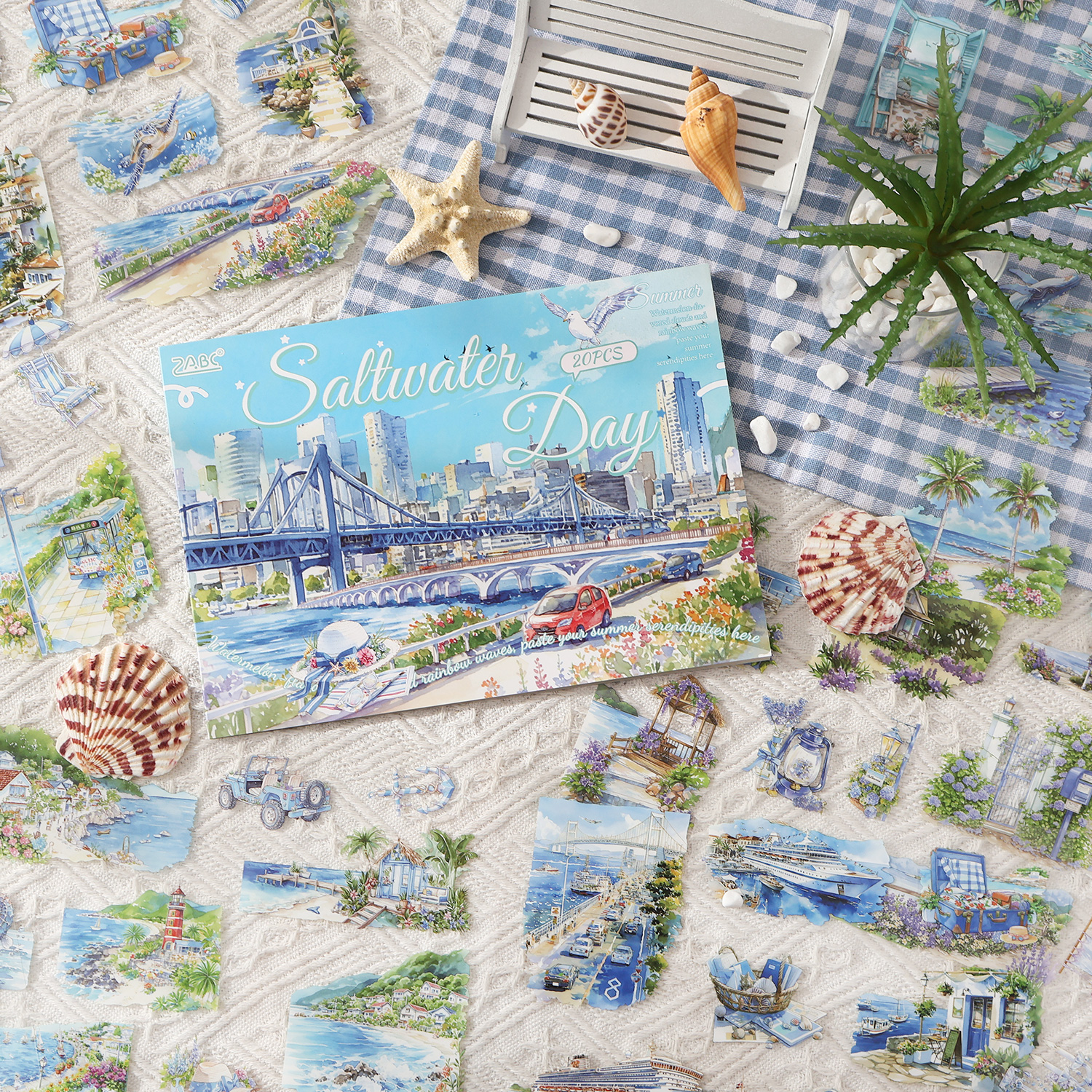 20 stuks lente, zomer, herfst, winter Landschap stansen sticker boek DIY handgemaakte plakboek esthetische briefpapier ﻿