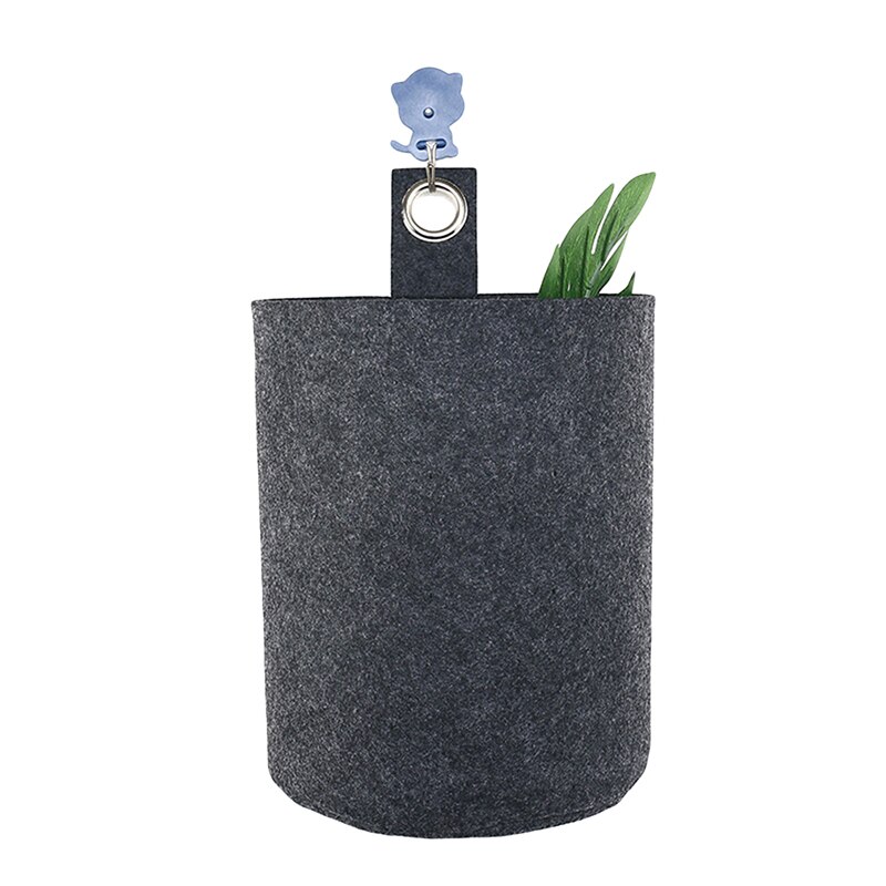 Felt Fabric Storage Home Desk Plant Flowers Pot Holder Bags Multifunction Home Pouch Bags Hangable Felt Pen Holder