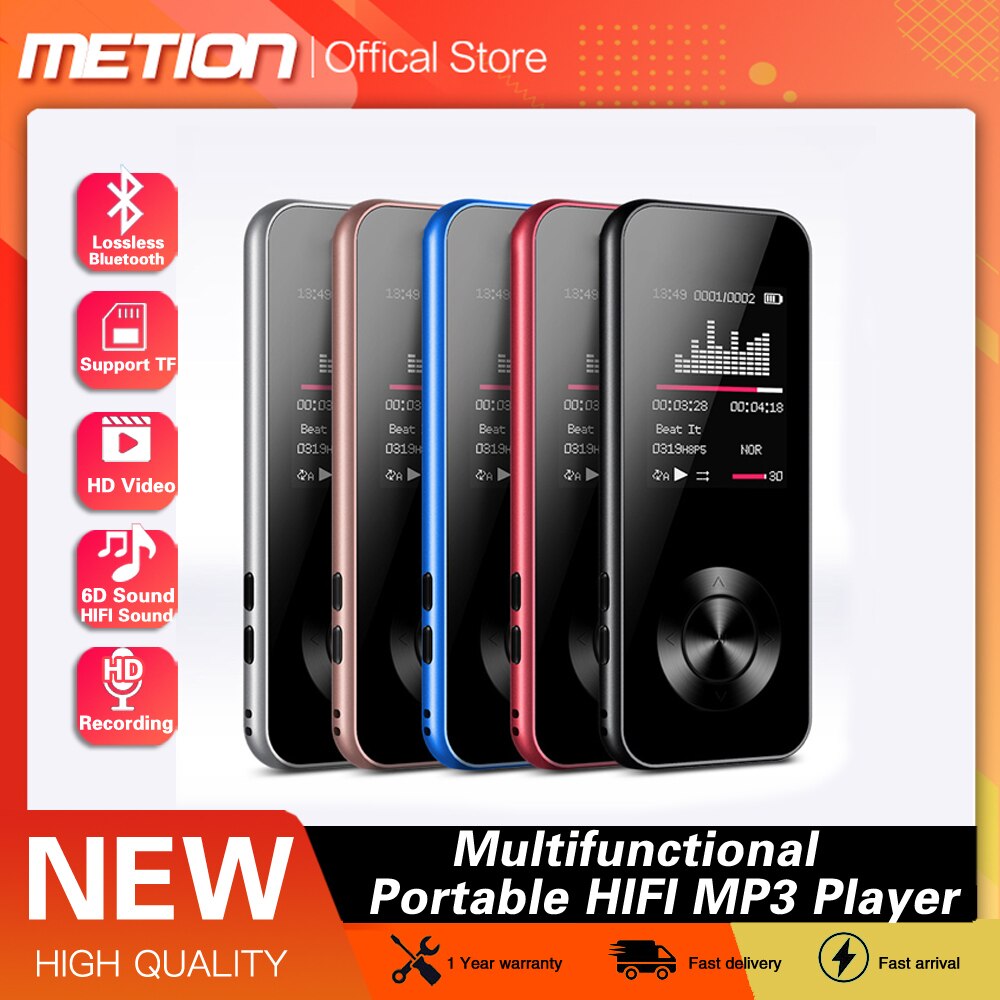 Bluetooth MP3 Player HiFi Sound Multi-function Portable Sports 16GB Music Walkman E-book/FM/HD Recording/MP3 Player
