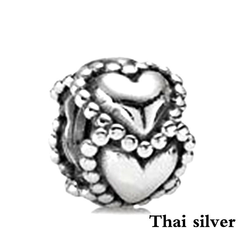 NEUE Thai Silber Retro Weihnachten Baum Schneeflocke Bär Eule Blume Liebe Perlen Clip Charme Original Begrenzte Edition Schmuck: PDLLW0463