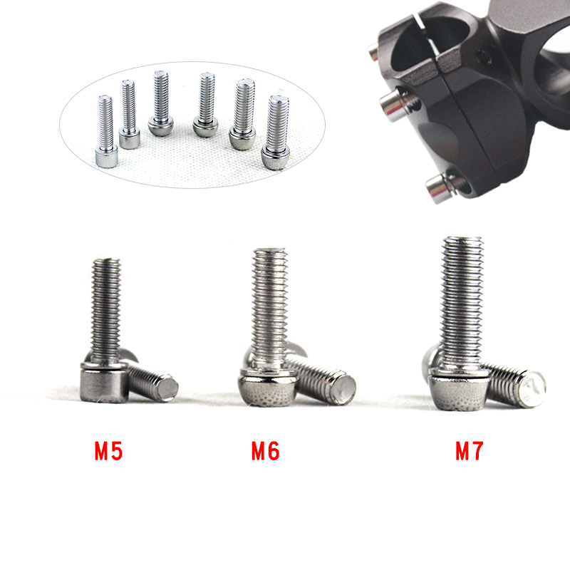 Tornillo elevador Hexagonal para bicicleta de montaña, M5 x 18mm, M6, M7 x 22mm, 6 uds.