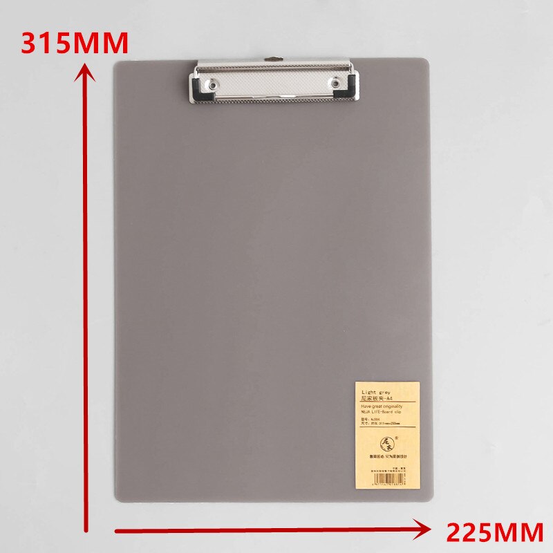 A6 / A5 / A4 clipboard clips Folder Board Menu Paper Clamp Gray Writing Clips Ticket Holder Hanging Cardboard Notepad board: white