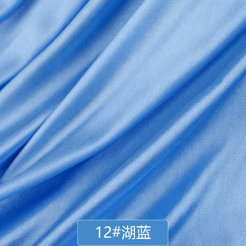 Eis seide tuch Perlglanz Künstliche seide Vorhang stoff Bankett bühne vorhang NäHenne Hochzeit hintergrund weihnachten stoff: 12See Blau Farbe