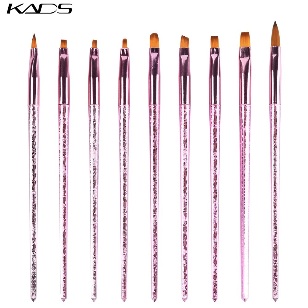 Kads nail art pensel uv gel pensel nail art tips forlængelse pen maleri tegning til gradient manicure pencel værktøj