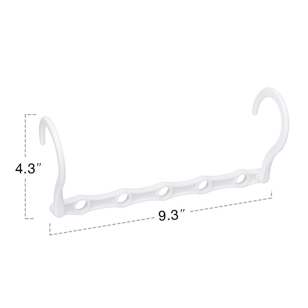 Multifunctionele Space Saver Hanger Wonder Kleding Rek Kleding Haak Organizer Kledingkast Kleerhanger Organizer: WHITE