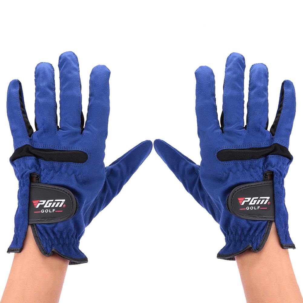Suave tela de microfibra azul, guantes de Golf antideslizante, abrasión Universal
