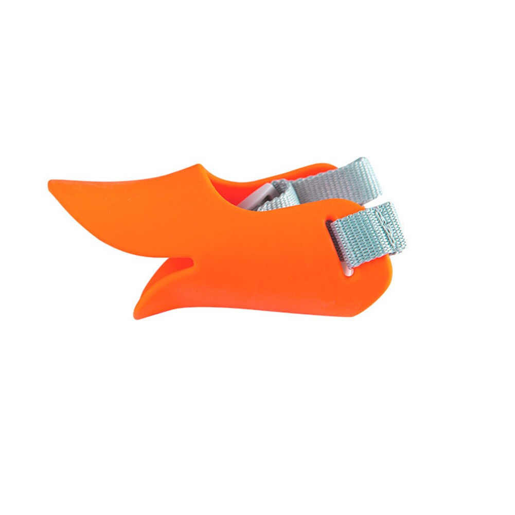 Dog Muzzle Silicone Duck Muzzle Mask for Dogs Anti Bite Stop Barking Small Large Dog Mouth Muzzles Pet Dog Accessories: orange / L