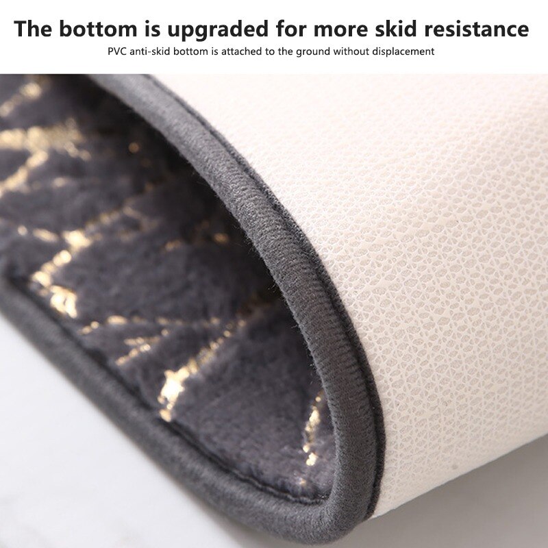 Tapis de salle de bain antidérapant, tapis de douche moelleux en Faux poils de lapin, tapis de sol , produit de salle de bain