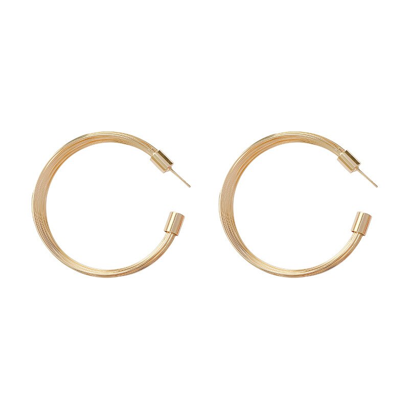 BLIJERY Exaggerated Gold Color Hoop Earrings Multi-layers Metal Circle Earrings for Women Statement Jewelry Boucles d'oreilles