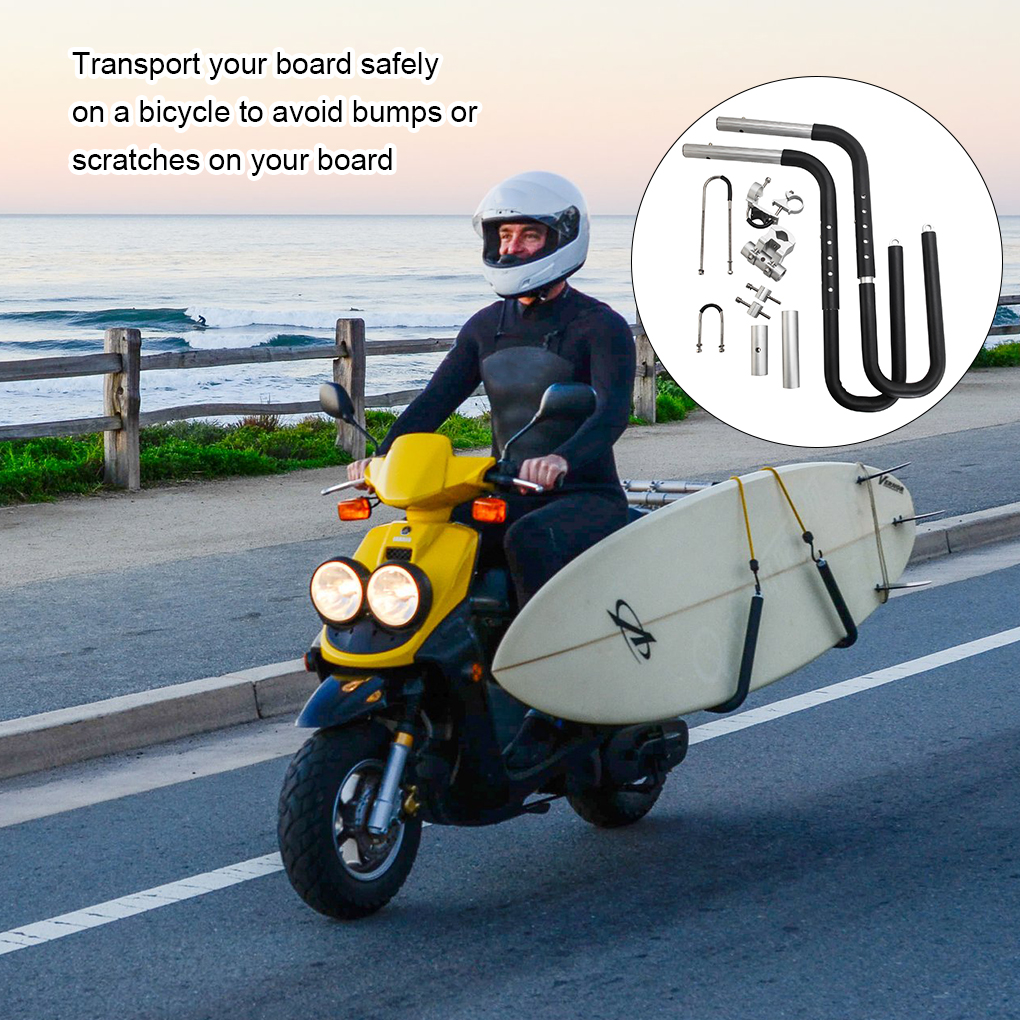 Bicycle surfboard rack, aluminum alloy, external mountain bike, road bike surfing carrier, removable wakeboard mount