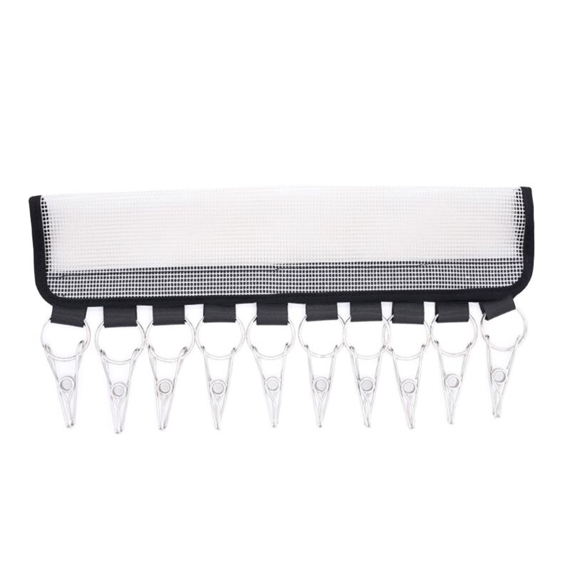 Portable cloth hanger hanger paste hat clip hat hanger hat storage hanger 10 baseball cap storage box: White