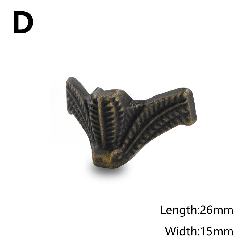 Antique Corner Protector Box Wood Case Decorative Feet Leg Corner Bracket Furniture Hardware Feet Leg Corner: D