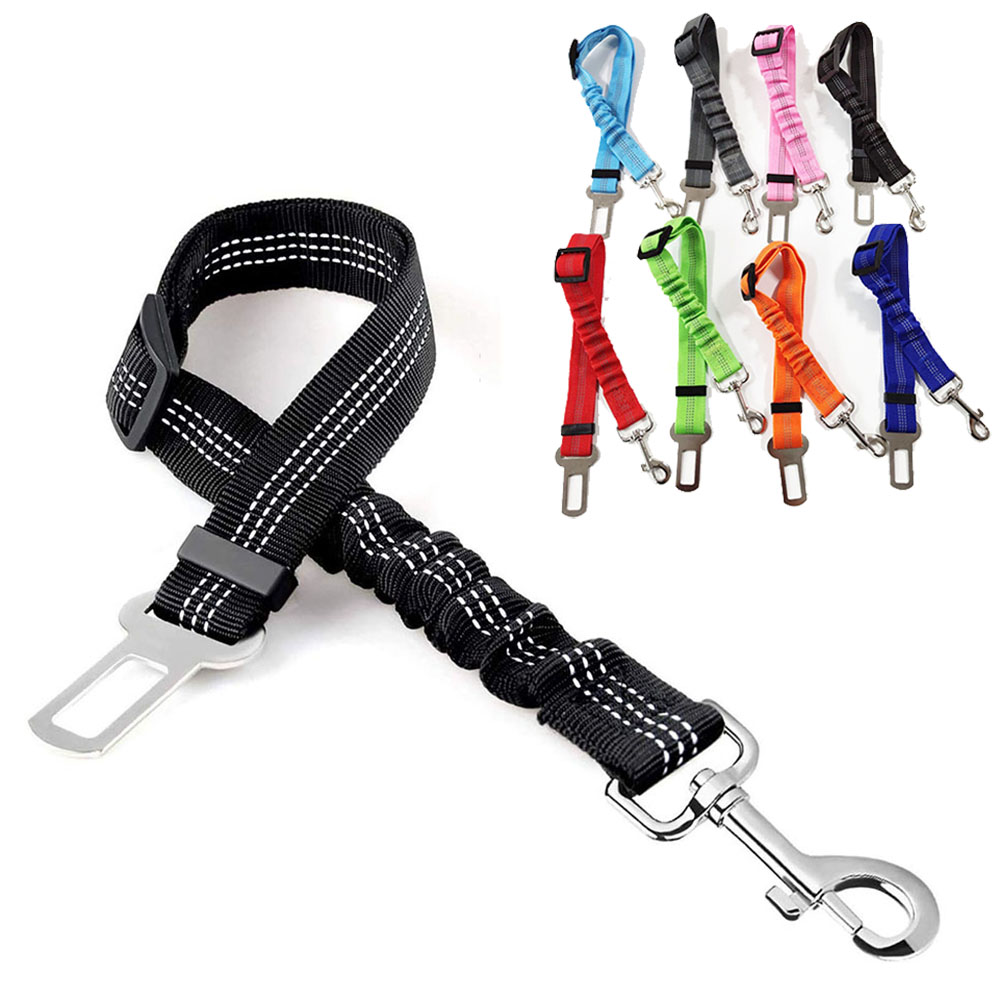 Dierbenodigdheden Autogordel Hond Seat Belt Hondenriem Voertuig Riem Verstelbare Demping Elastische Reflecterende Veiligheid Touw Voor Hond kat