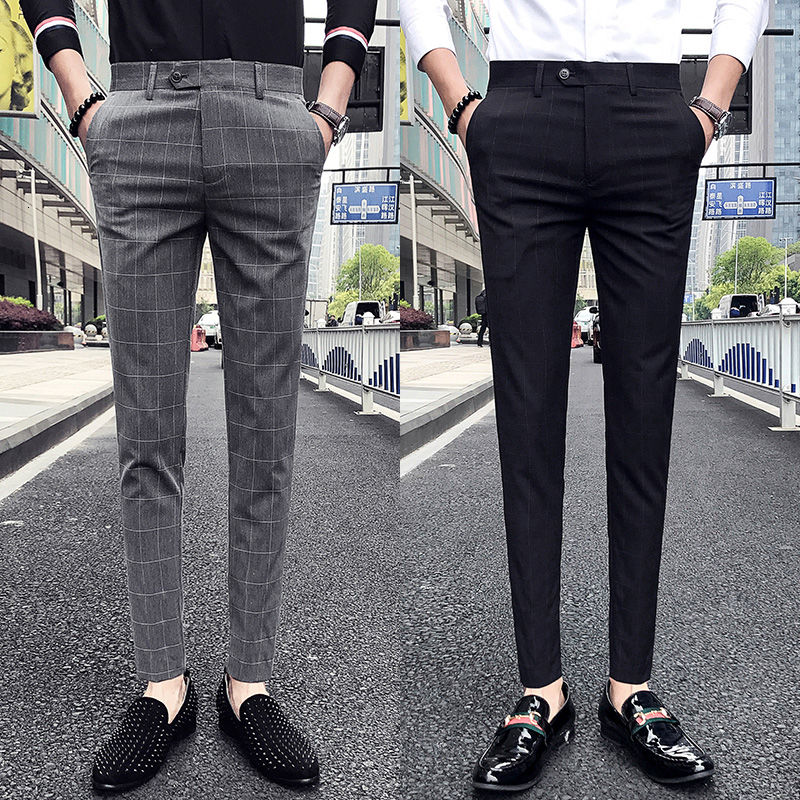 Herre Tern Lærreds-bukser - Smart Casual - Lynlås - Polyester - Britisk Stil
