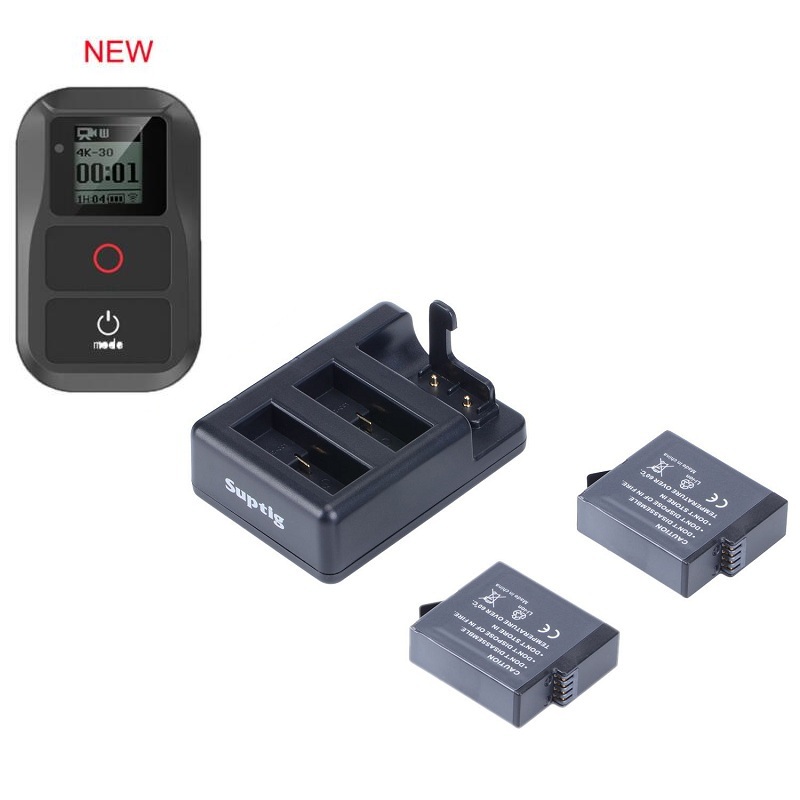 Für Gopro hero 8 7 6 Batterie 3 Weg USB 3 Slots Batterie Ladegerät WiFi Fernbedienung Ladegerät für GoPro hero 5/4 Fernbedienung Voll Decode: A Set