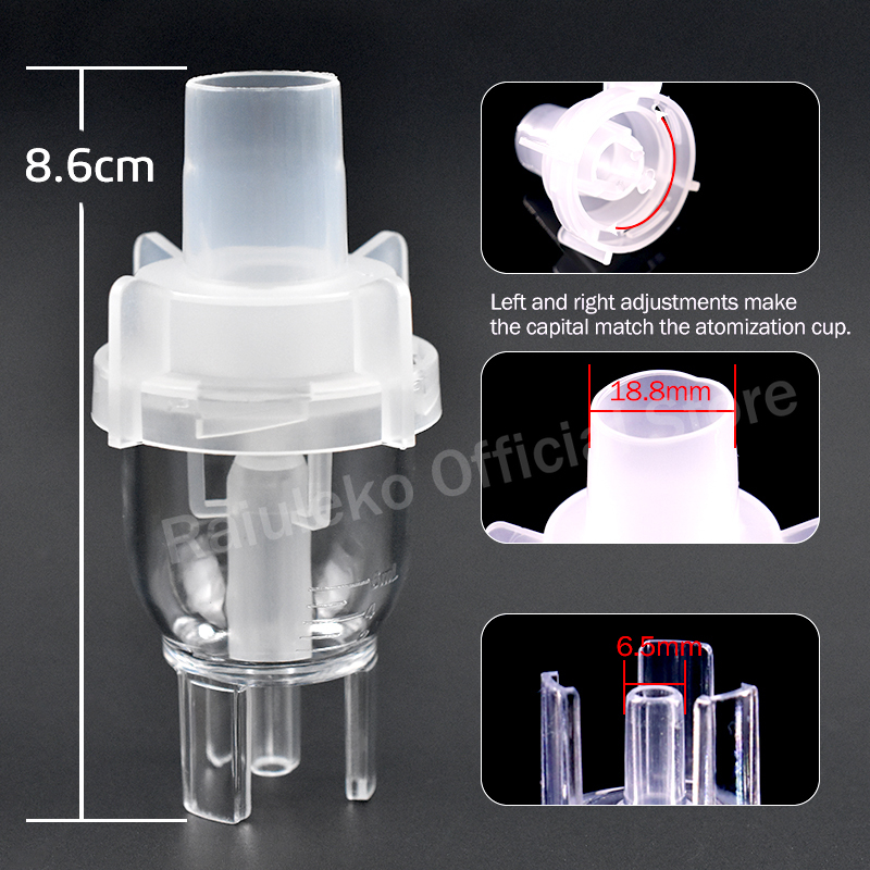 Inhaler Parts Medicine Tank Cup Compressor Nebulizer Accessary Atomized Spray Injector Non-Toxic PP Material Health Care