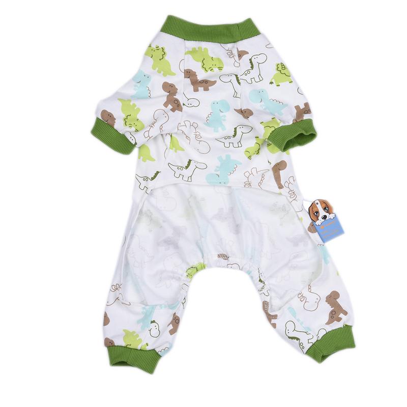 Hond Jumpsuits Overalls Kleding Zachte Katoenen Pyjama Dinosaurus Kleding Jumpsuit Voor Hond Puppy Slapen Doek Nachtkleding