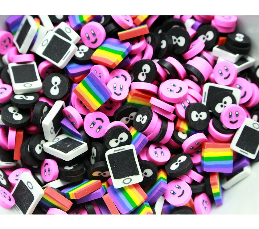 20g smile slime ler stykke regnbue polymer ler dryss gør-det-selv harpiks shaker charms ting smykker fyld telefon cover dekoration: Tilfældig blanding