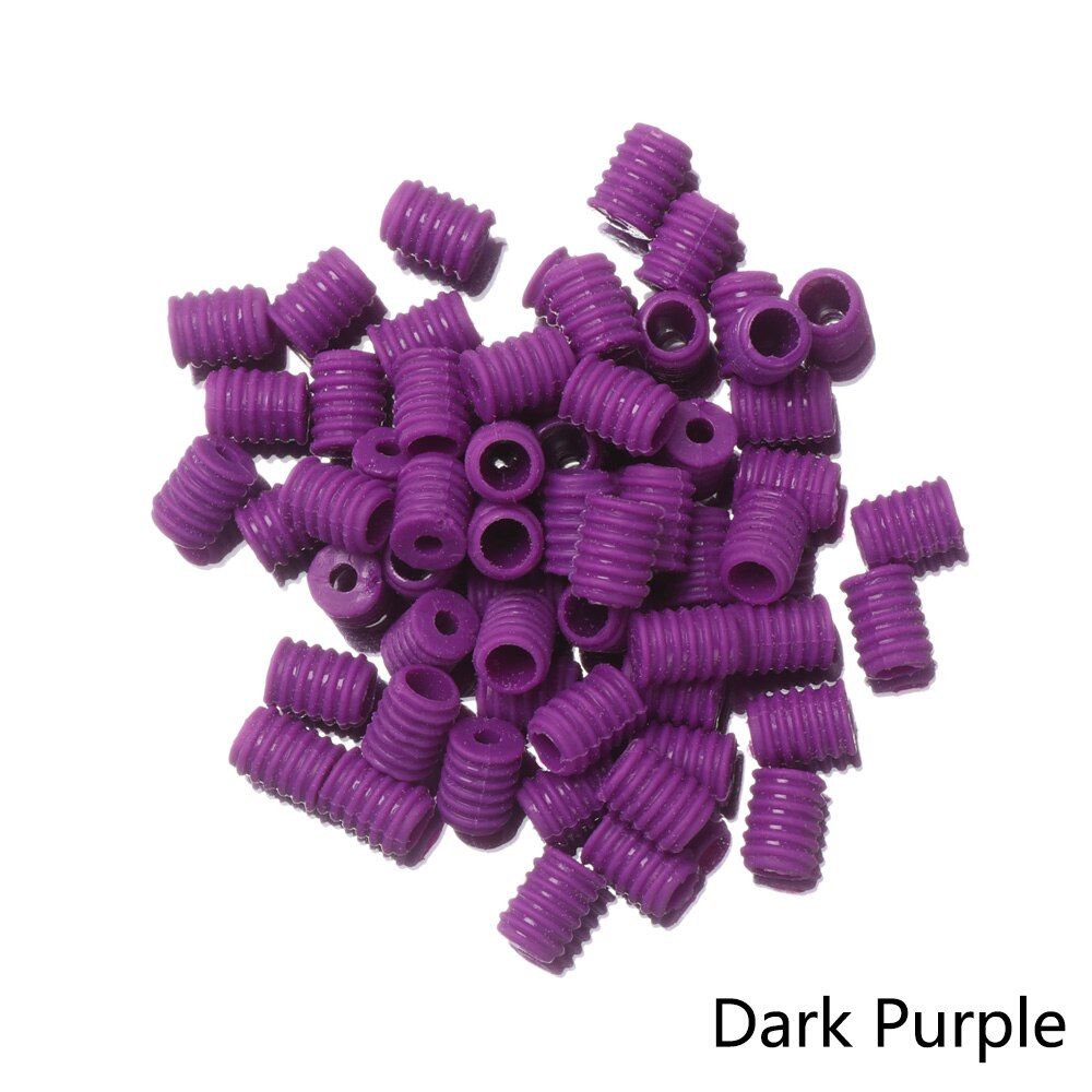 100 Pcs Silicone Flat Spiral Buckle Adjustable Bead Anti-slip Mask Buckle Elastic Band Cap Stopper Ear Cord Drawstring Button: dark purple