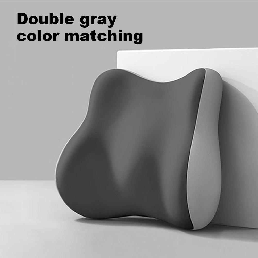 Morbido cuscino di supporto lombare per sedile di guida Cuscino lombare in memory foam Cuscino di supporto lombare per alleviare il dolore alla schiena per seggiolino auto: Grigio
