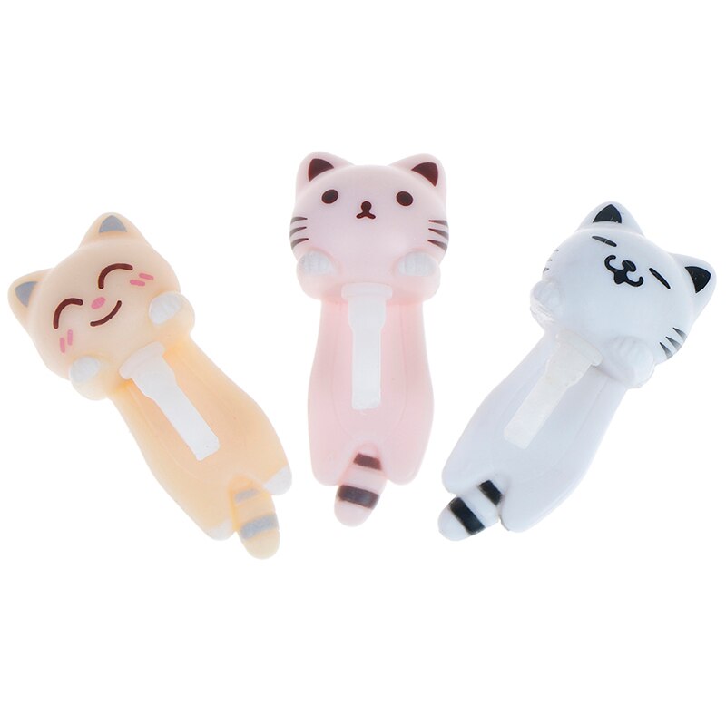 Cute Cat Anti Dust Plug 3.5mm Mobile Phone Earphone Jack Dust Plug Phone Accessories For Smart Phone 3 Colors