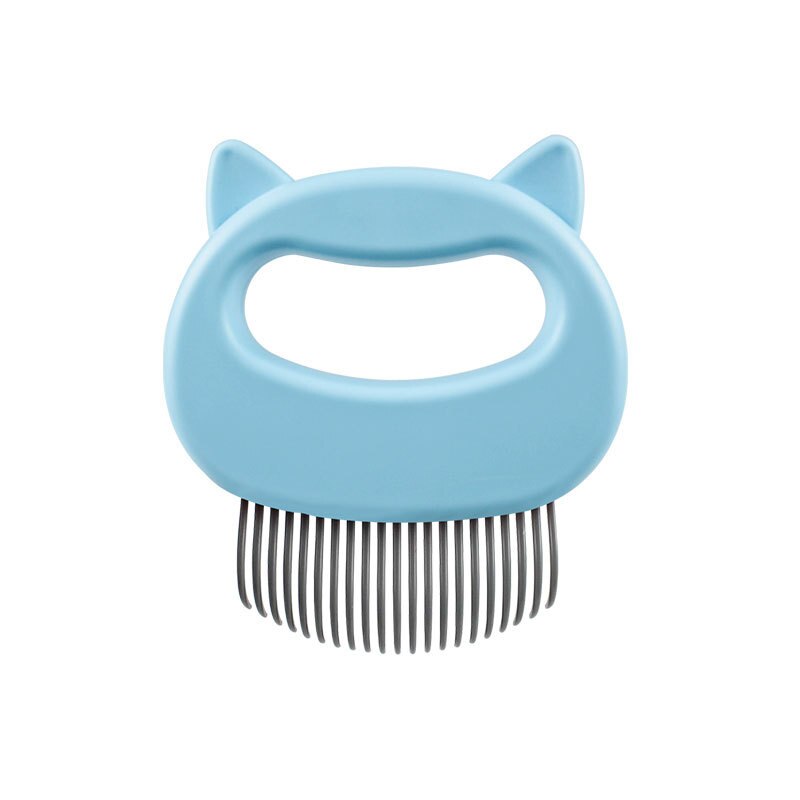 1 Pc Pet Kat Hond Massage Kam Shell Kam Grooming Ontharing Verlies Reinigingsborstel Multifunctionele Pet Grooming Hond Levert: blue