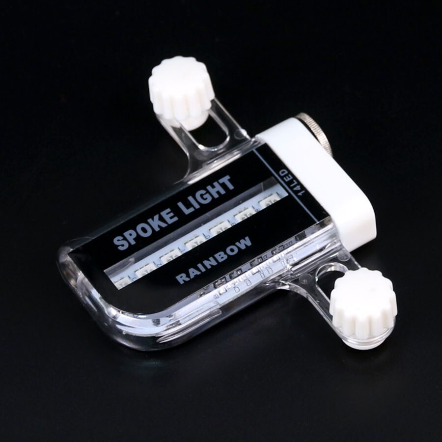 Bicycle Wheel Light 14 RGB LEDS Bike Spoke Lamp Cycling Rim Signal Warning Lantern 30 Colorful Patterns Movement Sensor: SN-D106 Black