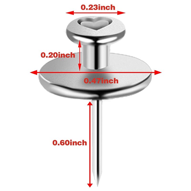 20 Pack Small Nails for Picture Hanging Double-Headed Picture Hangers Nails Wall Nails for Hanging Pictures