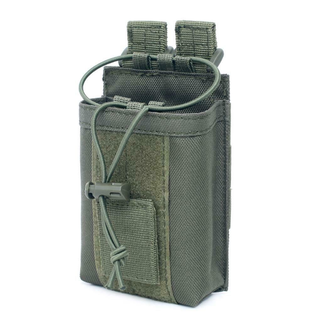 Udendørs drikkevare nylon radiopose holder taske til walkie talkie camping vandreture asd 88: Grøn