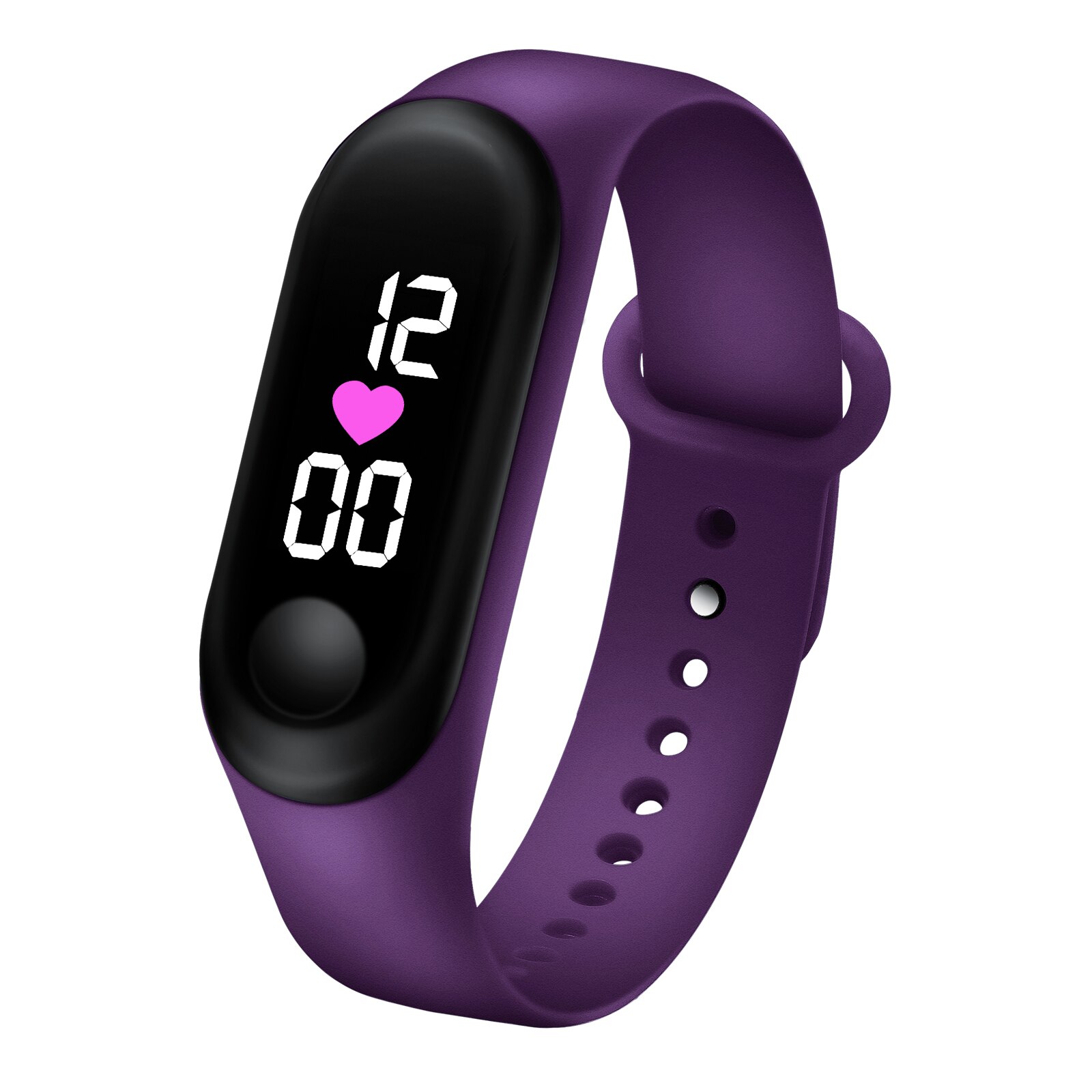 Women Men Sport Men Watch Rectangle LED watch men waterproof Electronic Digital Watch Couple Clock Digital relogio: M3H-Purple