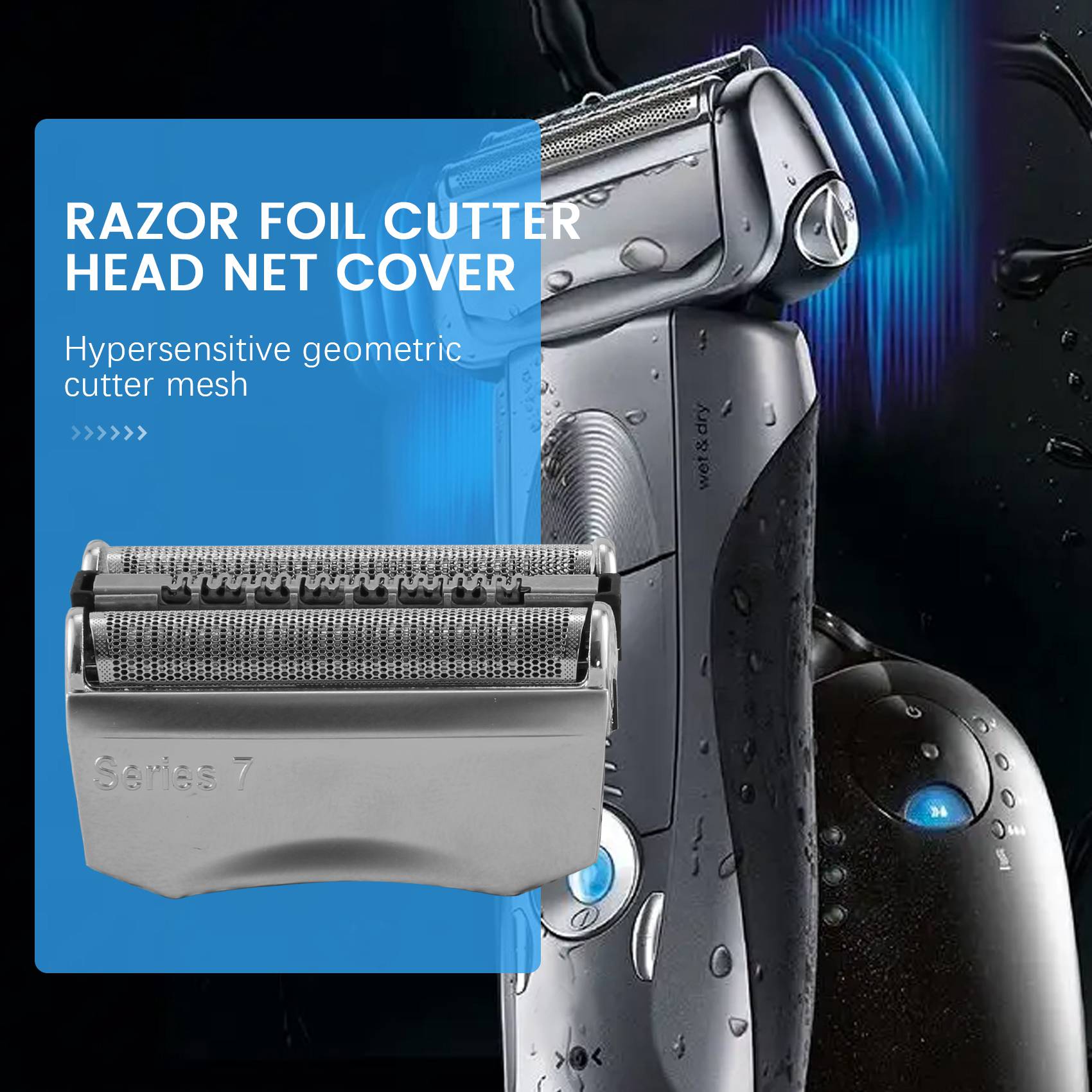 Best 70S Foil & Cutter Shaver Replacement Part for Braun Series 7 70S Shaver Foil Cartridge Cassette Head