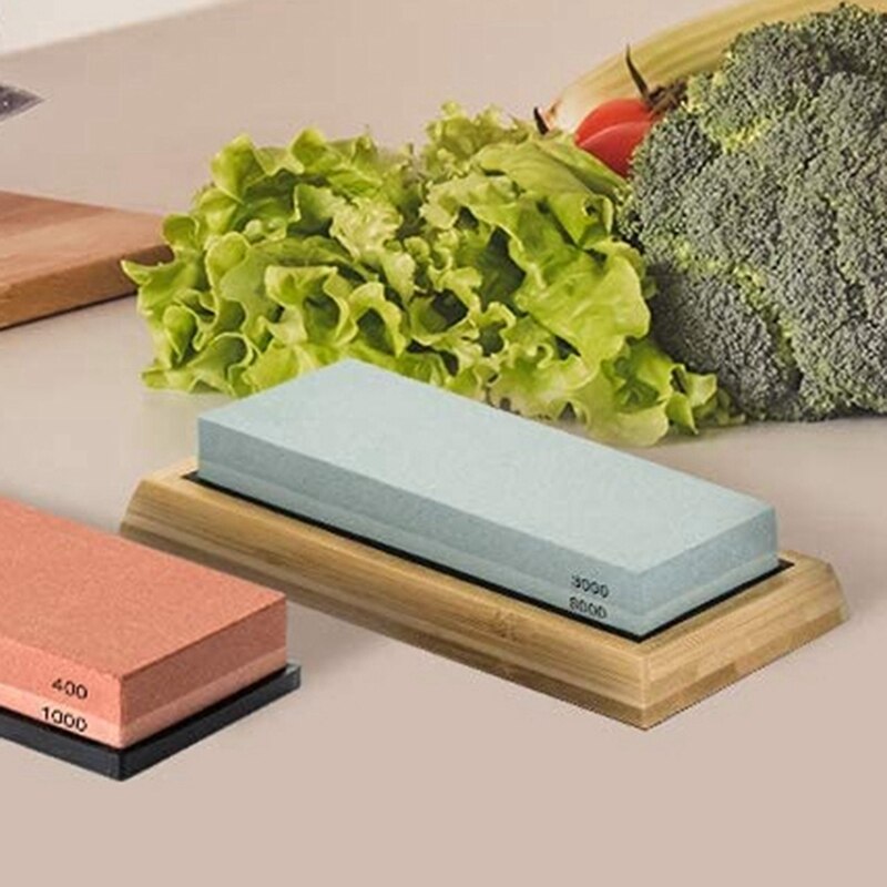 Whetstone Sharpening Stone Set Japanese Knife Sharpener Stone Wetstones for Sharpening Knives 400 1000 3000 8000 Grit