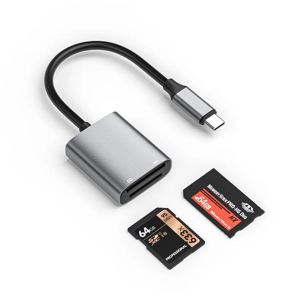 USB C Memory Stick Pro Duo Adapter für iPhone MS/SD-Kartenleser für Lightning Typ-C-Gerät SD-Kartenadapter unterstützt SD/SDHC/MS