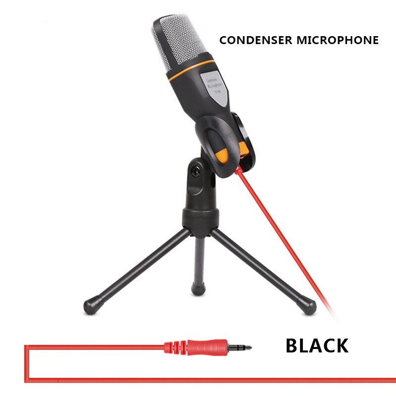 VOXLINK Condenser Microphone with 3.5mm Plug Home Stereo MIC Desktop Tripod For Skype Chatting PC Video Recording: Default Title