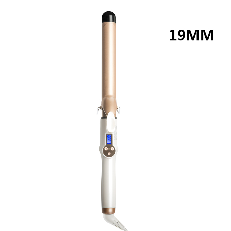 Real Elektrische Professionele Keramische Haar Krultang Lcd Krultang Roller Krullen Wand Waver Mode Styling Tools: 19mm