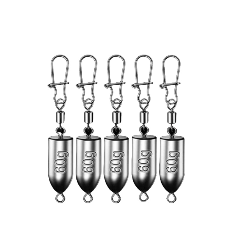 5 peças 10g/15g/20g/25g/30g/40g/50g/60g chumbada de chumbo fundo côncavo roadrunner tapering chumbadas conector de pesca equipamento