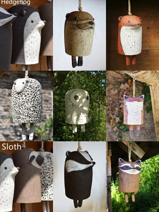 Beautiful Rustic Animal Wind Chimes Room Decoration Baby Room Decor Cute Resin Plastic Animal Wind Chimes
