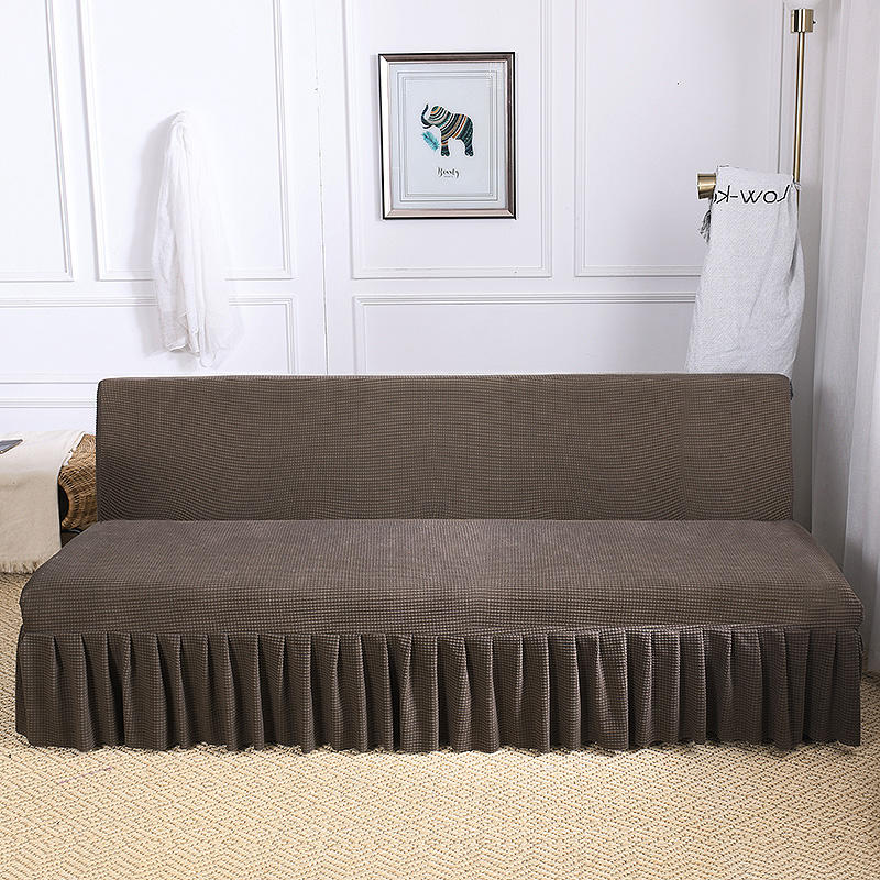 1 st. slaapbankhoes zonder armleuningen, elastische, volledige hoes, anti-vuil bankhoes voor in de woonkamer: Bruin / S 150-180cm