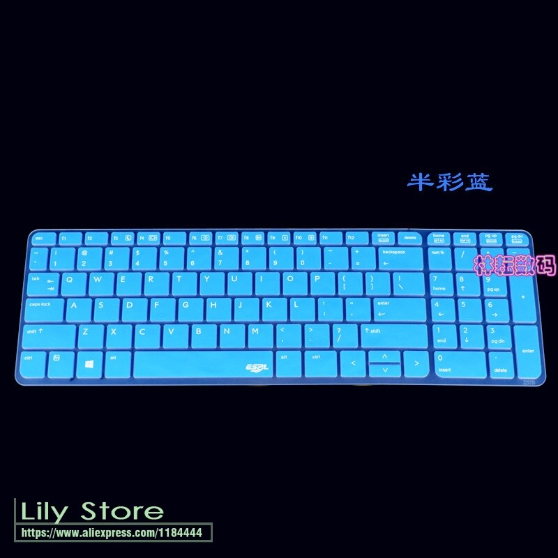 15 inch Silicone Keyboard Cover Protector skin for HP Probook 450 G1 G2 350 G1 G2 / for HP 650 G1 15.6 inch: blue