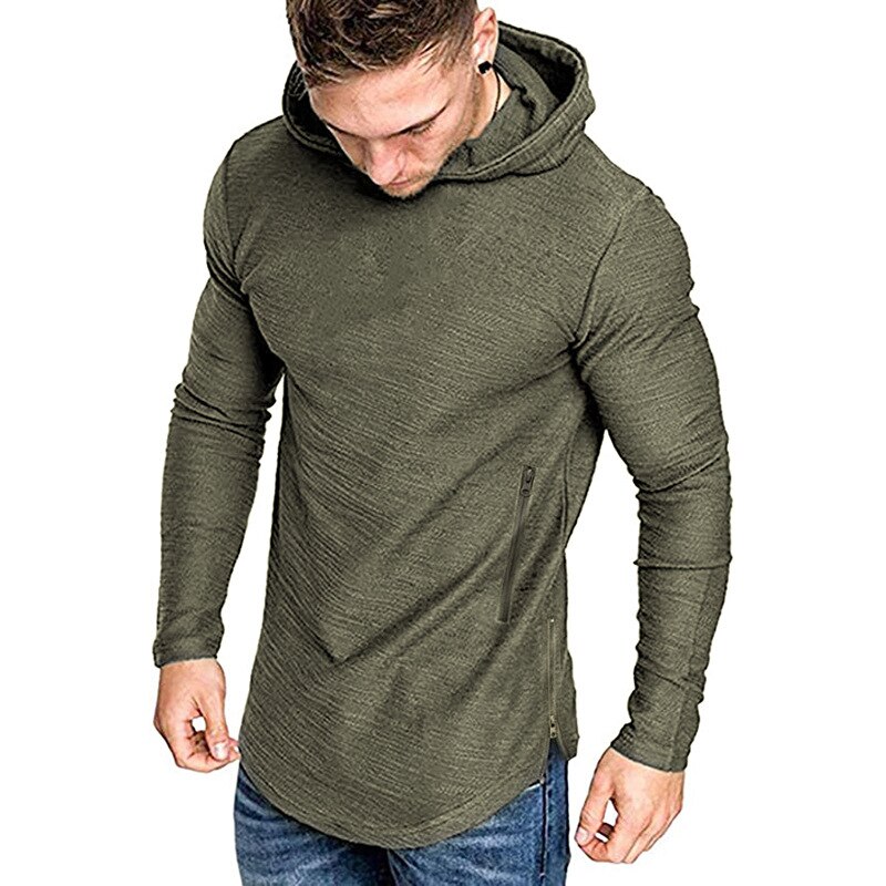 4 cores homens camisolas com capuz manga comprida cor sólida zíper esportes casual outono primavera hoodie exercício outfits plus size S-2XL