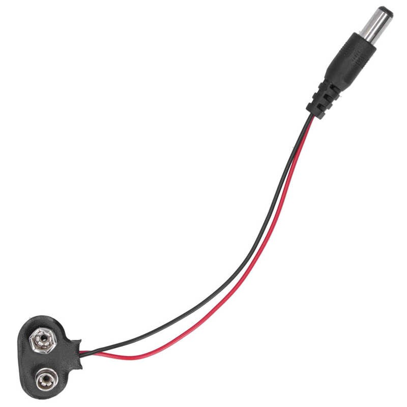 20Pcs Battery Clip Connector 9V Connection Cable Industrial Control Components DC 2.1mm Plug Battery Holder Clip