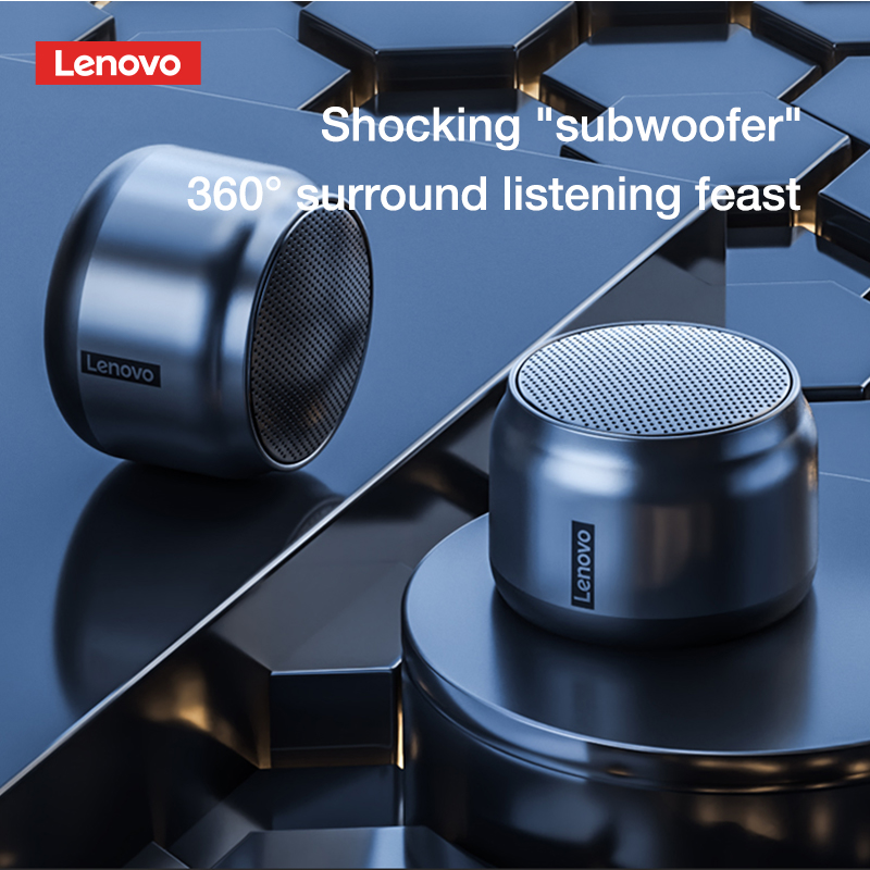 Lenovo-altavoz inalámbrico K3 BT5.0, reproductor de Audio estéreo inalámbrico portátil, Sonido Envolvente 3D, micrófono