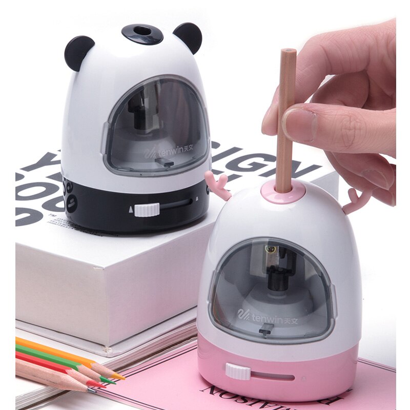 Tenwin-sacapuntas eléctrico multifunción, sacapuntas automático, sacapuntas de dibujos animados, papelería, suministros escolares