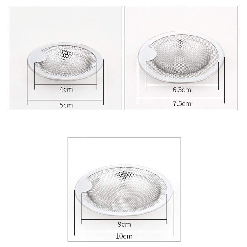 3 taille nouvelle cuisine en acier inoxydable évier crépine Drain trou filtre maille piège baignoire douche bouchon de vidange Drainage pour cuisine